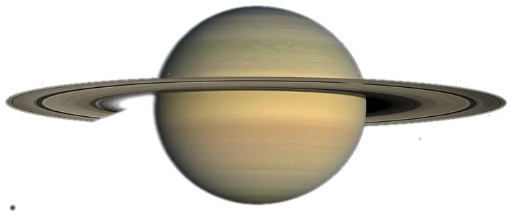 Saturn and its rings near equinox, photographed by NASA's Cassini